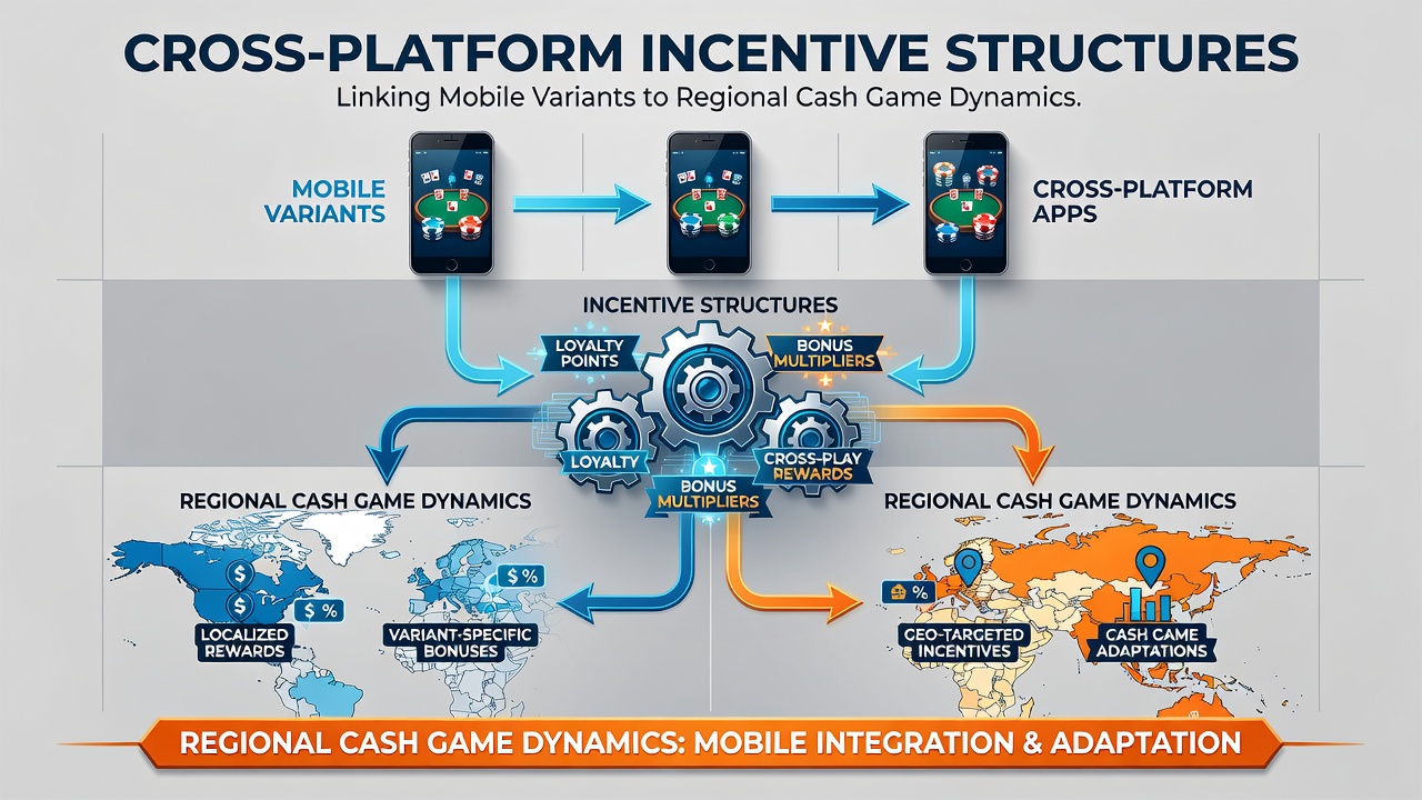 Beispielhafte Darstellung eines Cross-Platform-Bonus-Systems mit Verknüpfung von App und Live-Cash-Table