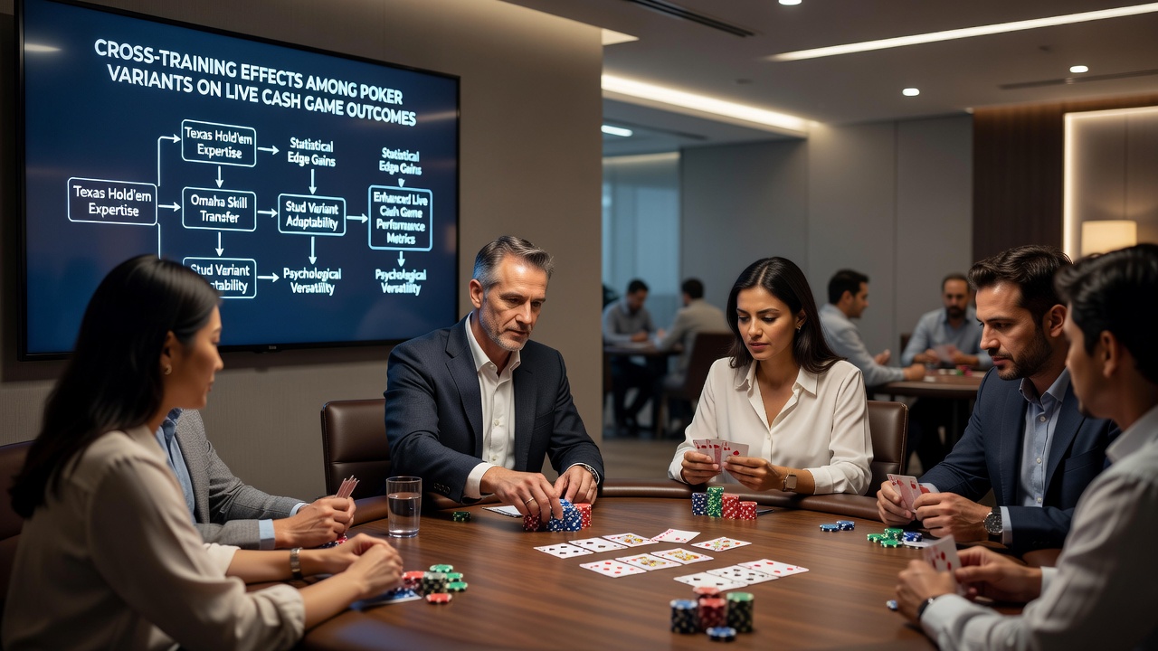 Live-Cash-Game-Tisch mit Spielern unterschiedlicher Varianten-Erfahrung