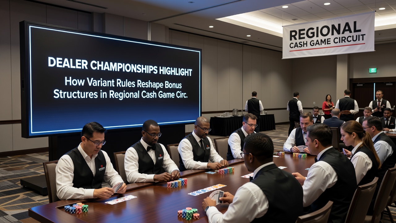 Croupiers bei der Arbeit in einem Cash-Game-Circuit mit Variantenregeln