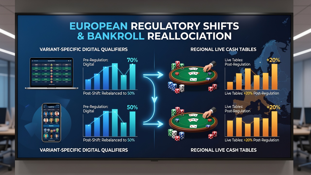 Europäische Regulierungsänderungen beeinflussen Poker-Bankrolls in digitalen und Live-Formaten