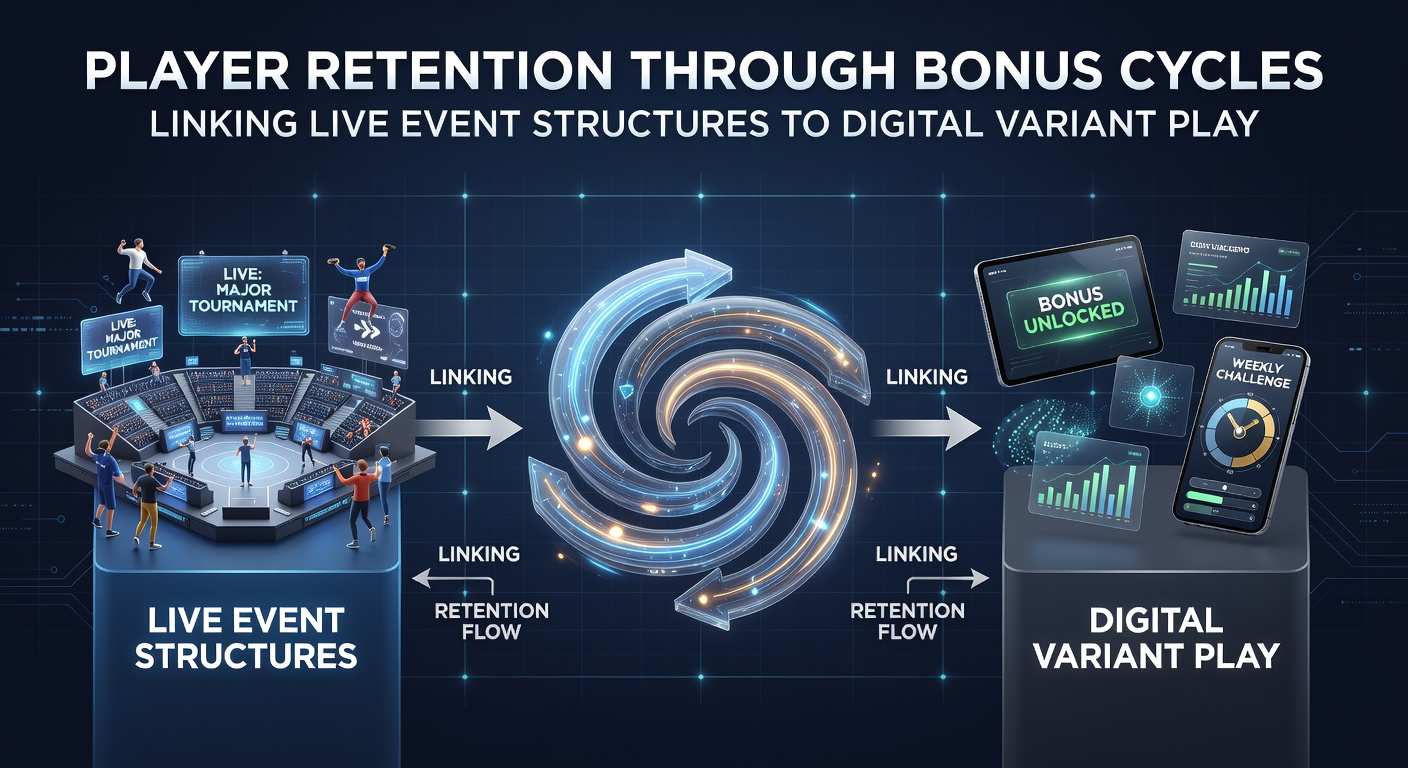 Darstellung von Bonuszyklen die Live-Poker-Events mit digitalen Varianten verbinden