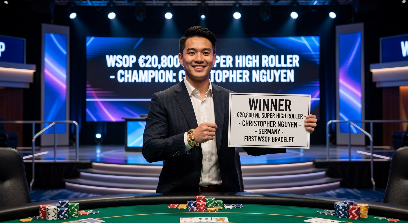 Blick auf den Finaltisch beim Super High Roller Event der WSOP Europe 2026
