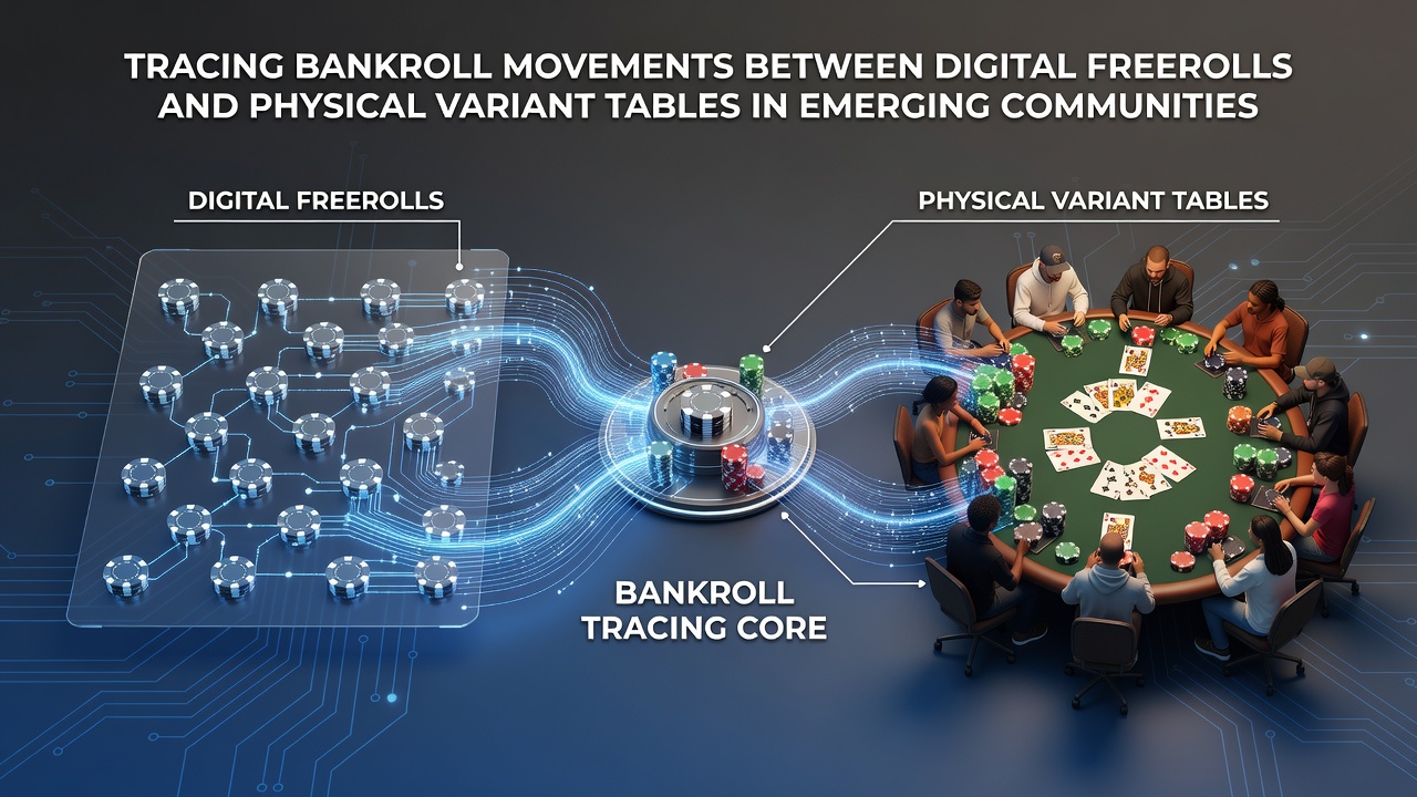 Bankroll-Bewegungen zwischen digitalen Freerolls und physischen Variantentischen